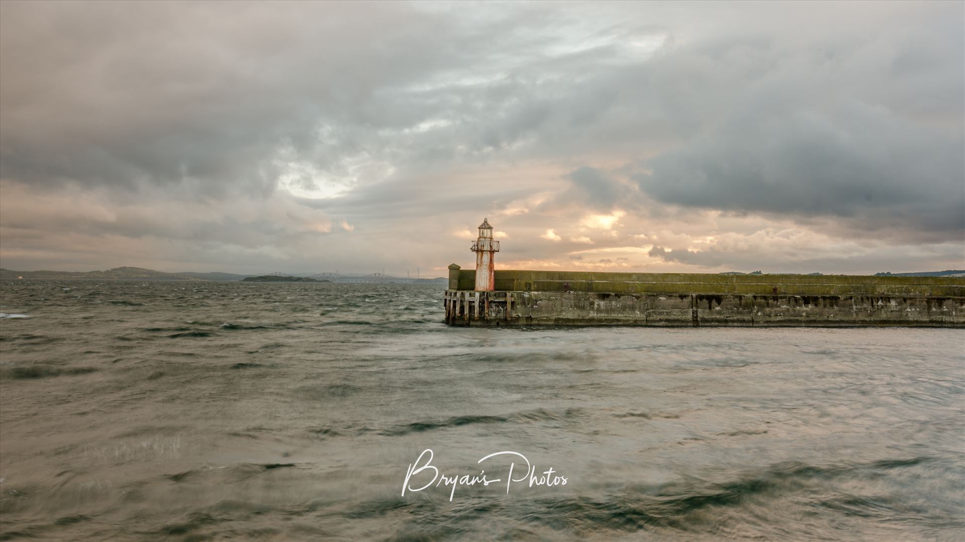 Burntisland Harbour - A photograph of the lighthouse at Burntisland Harbour on the Fife coast. by Bryans Photos