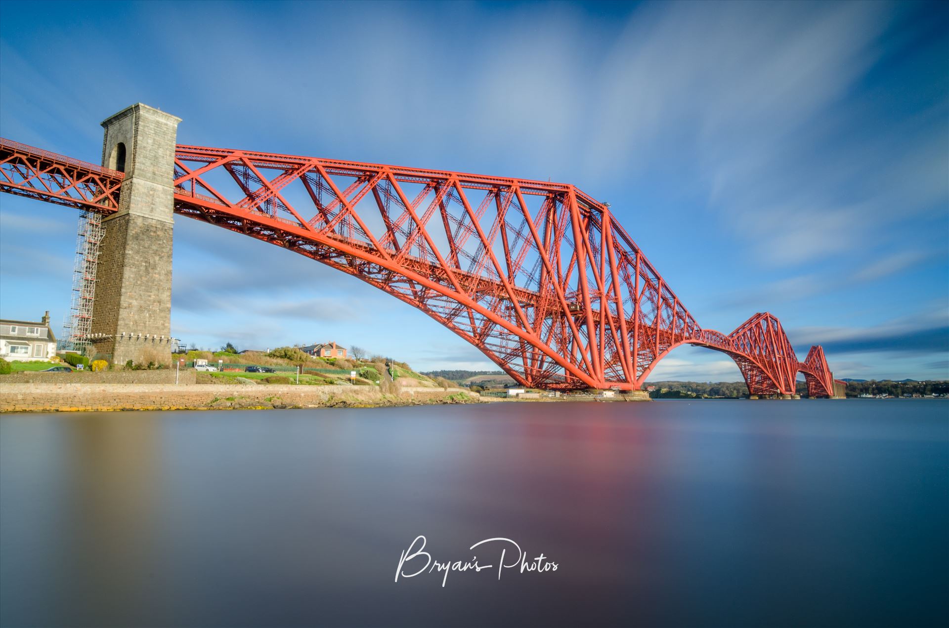 The Bridge form North Queensferry - A long exposure photograph of the iconic Forth Rail Bridge taken from North Queensferry. by Bryans Photos