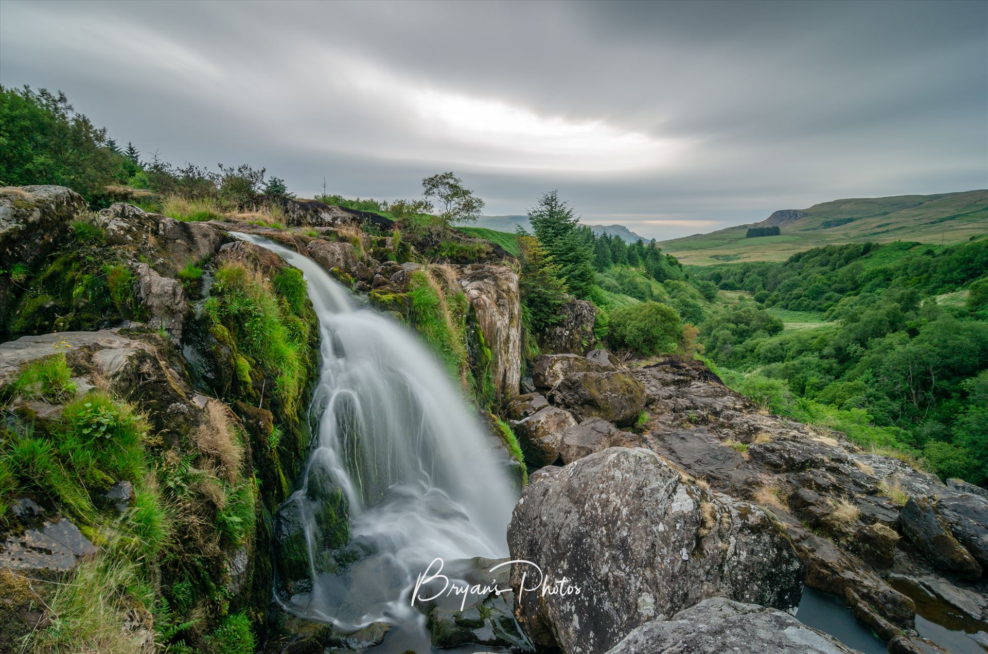 Fintry Falls - A long exposure photograph of the Loup Of Fintry. by Bryans Photos