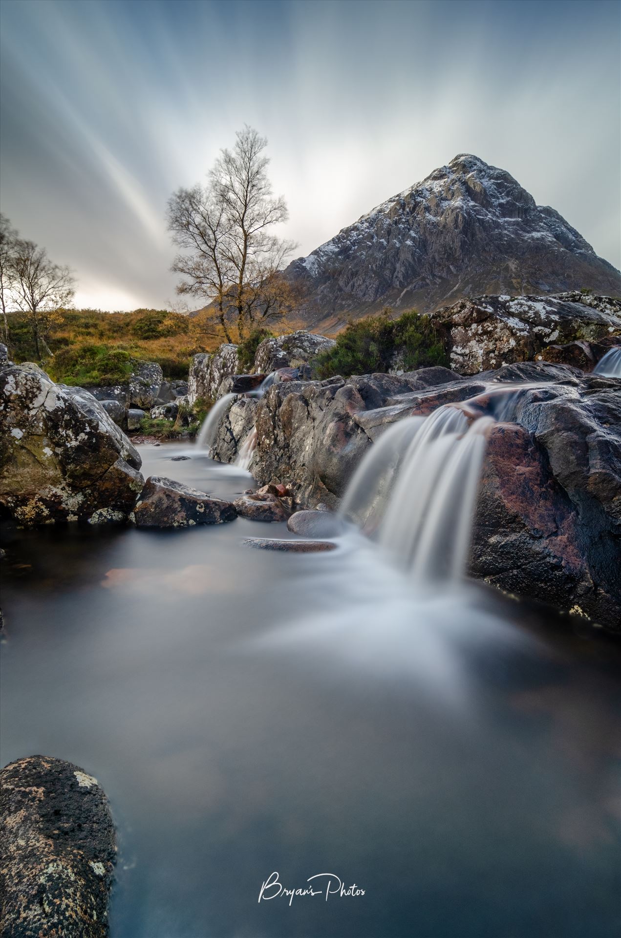 Bauchaille Portrait - A long exposure Photograph of Bauchaille Etive Mor, Glen Etive in the Scottish Highlands. by Bryans Photos