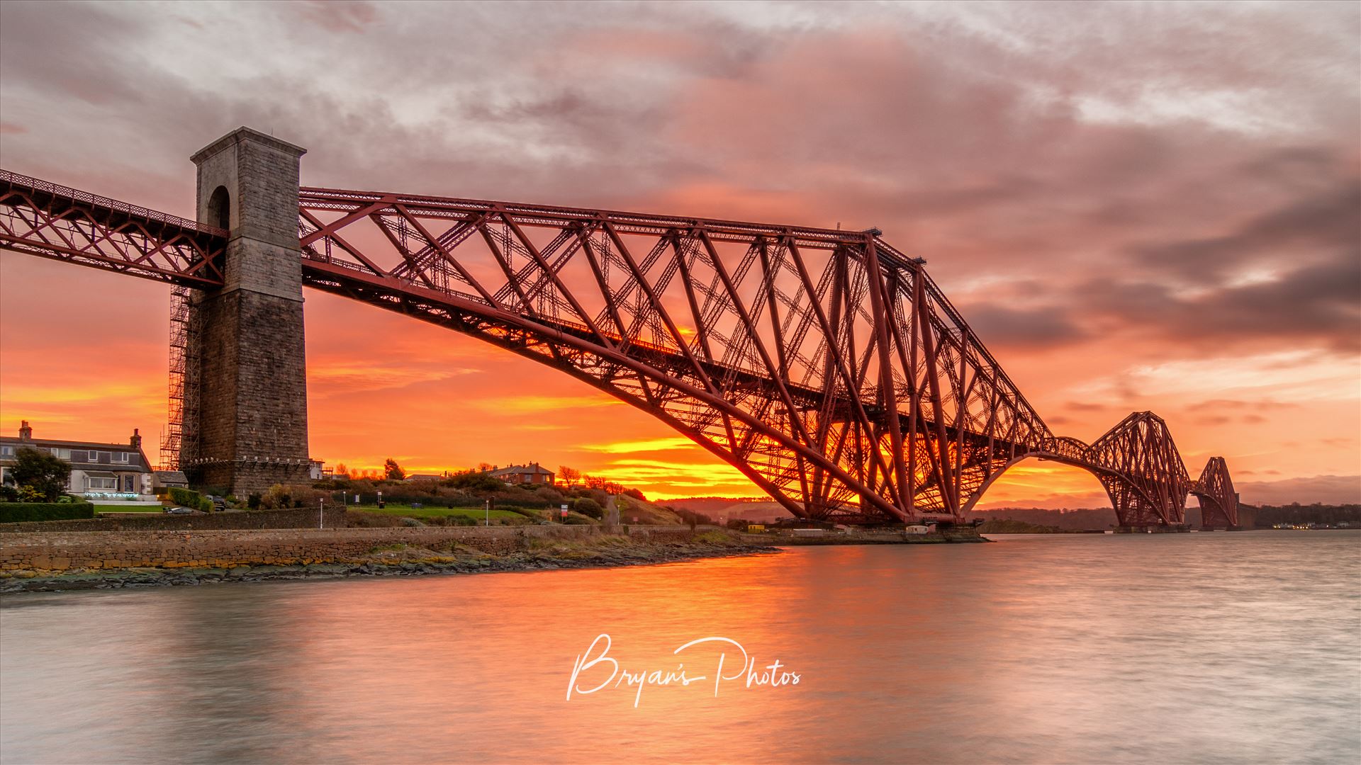 The Bridge at Sunrise - A photograph of the Forth Rail Bridge taken at Sunrise from North Queensferry. by Bryans Photos