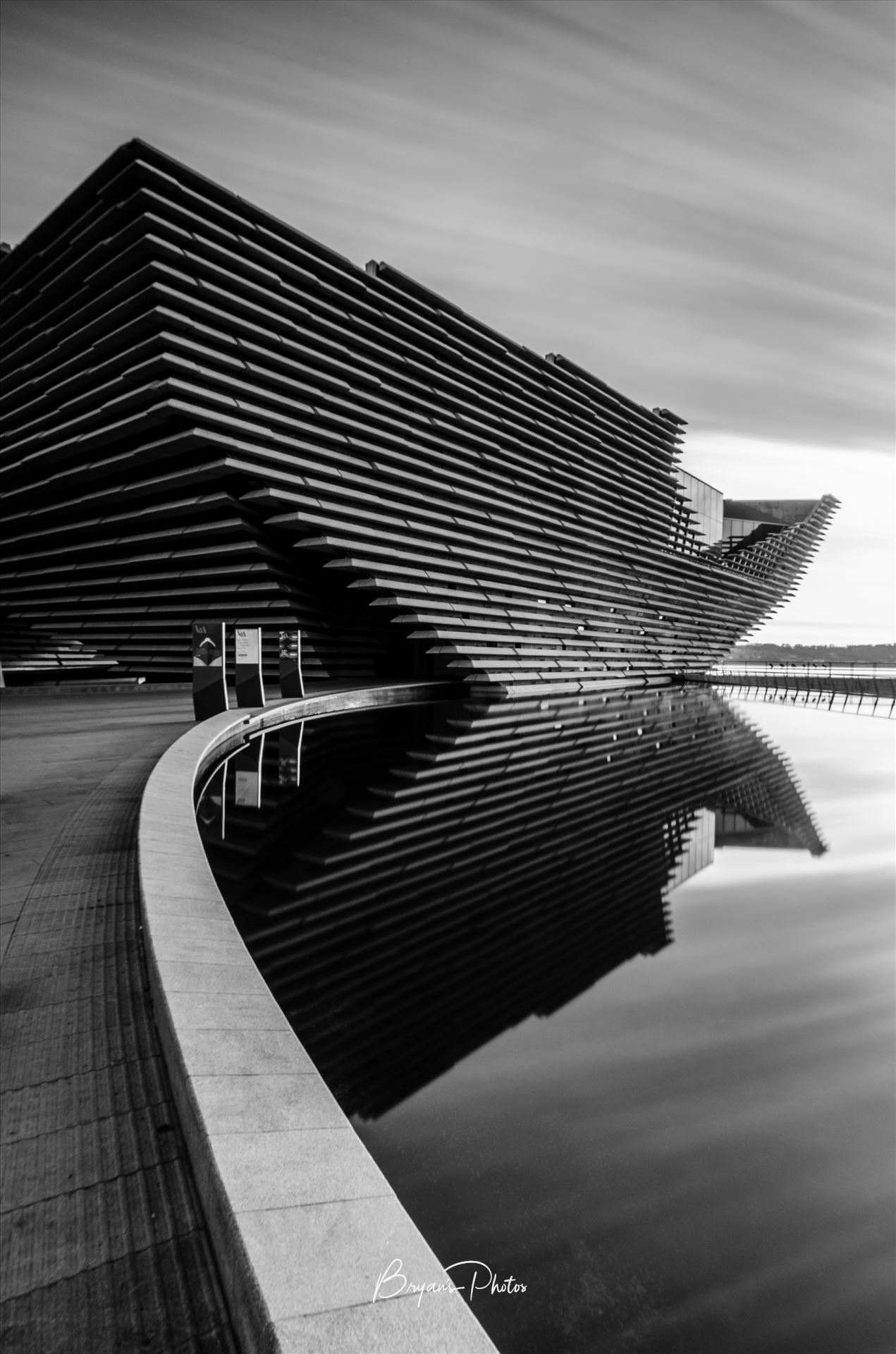 The V&A - A black and white long exposure photograph of the V&A Dundee. by Bryans Photos