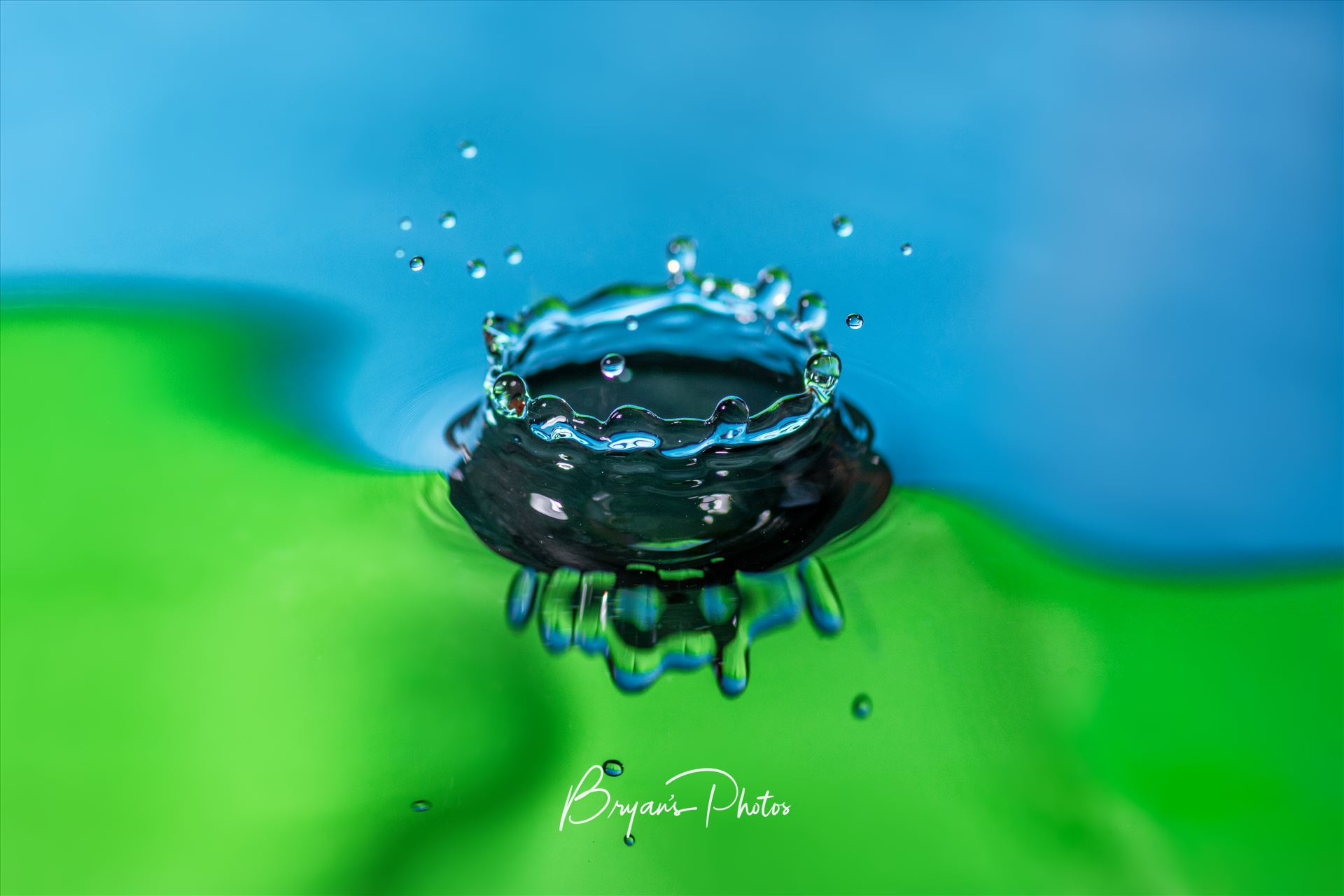 Water Drop Wall Art - Wall art of a water drop. by Bryans Photos