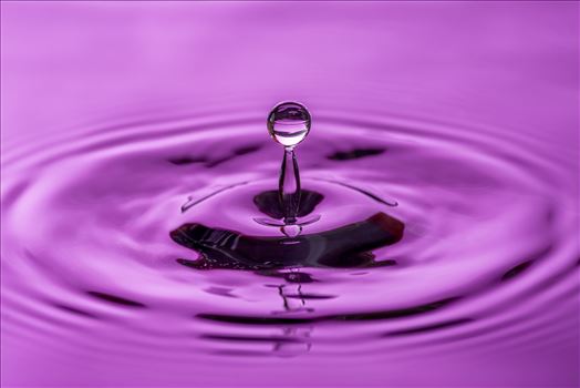 Purple Splash - Wall art of a water drop.