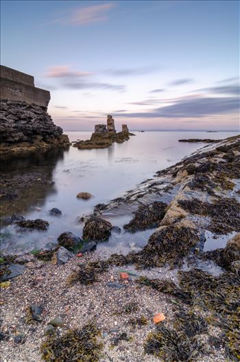 A photograph of Seafield beach Kirkcaldy taken at high tide.