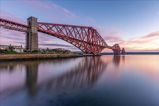 A photograph of the Forth Rail bridge taken from North Queensferry.