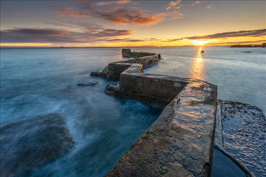 East Neuk Sunset - A photograph of the St Monans breakwater taken at Sunset.