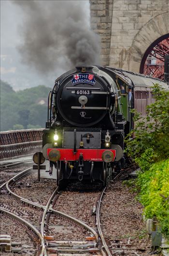 The Aberdonian - A photograph of the Aberdonian steam train taken as it crossed the Forth Rail Bridge on its way to Aberdeen.