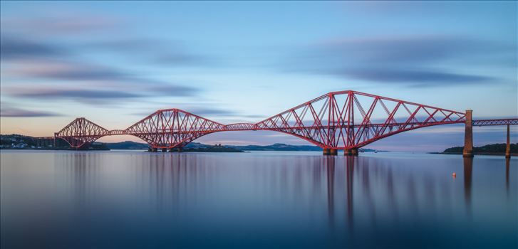 Rail Bridge Panorama - A panoramic long exposure photograph of the Forth Rail Bridge taken from South Queensferry.