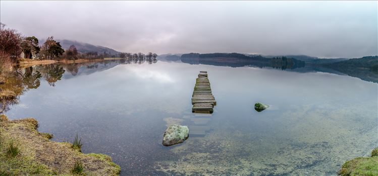 A Panoramic photograph of Loch and taken from Kinlochard.