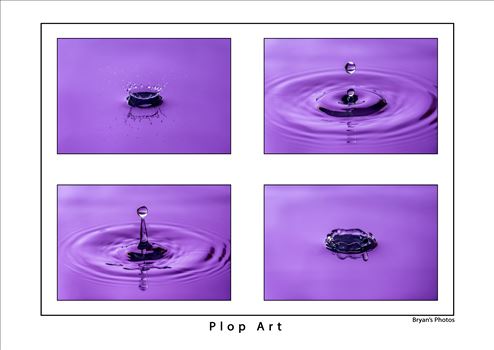 An image made up of 4 water drop photographs.